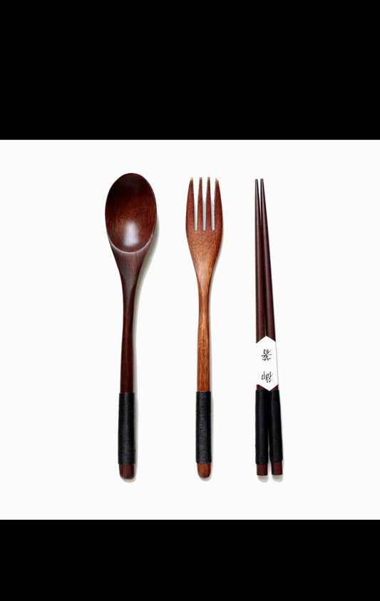 Eco-friendly set  Spoons & Forks. Solid Bamboo. 0% plastic With Bamboo Cutlery. The Bamboo Set.  Zero-Waste Cutlery. Naturally Bamboo🌱✨